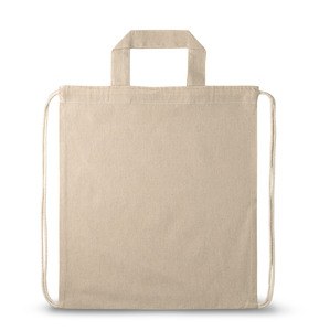Drawstring bag with recycled cotton (70%) and polyester (30% rPET) (140 g/m²) - Egotier 92936