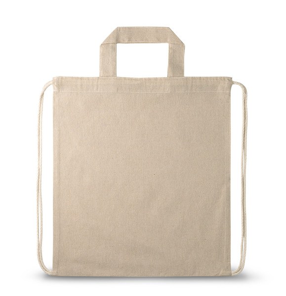 Drawstring bag with recycled cotton (70%) and polyester (30% rPET) (140 g/m²) - Egotier 92936
