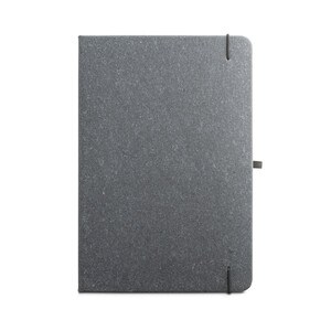 A5 notebook with rigid cover in leather (70% recycled) with lined sheets - Egotier 93087