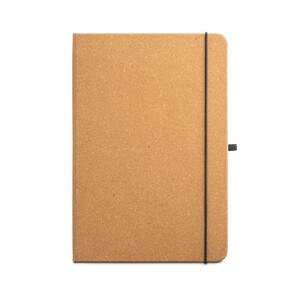 A5 notebook with rigid cover in leather (70% recycled) with lined sheets - Egotier 93087