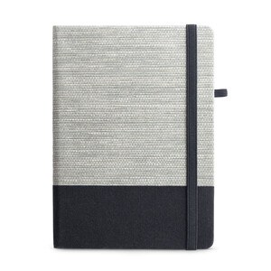 A5 notepad in straw fibre and cotton canvas with lined pages - Egotier 93268