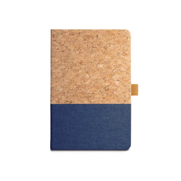 A5 notebook in cork and linen with lined sheets - Egotier 93277
