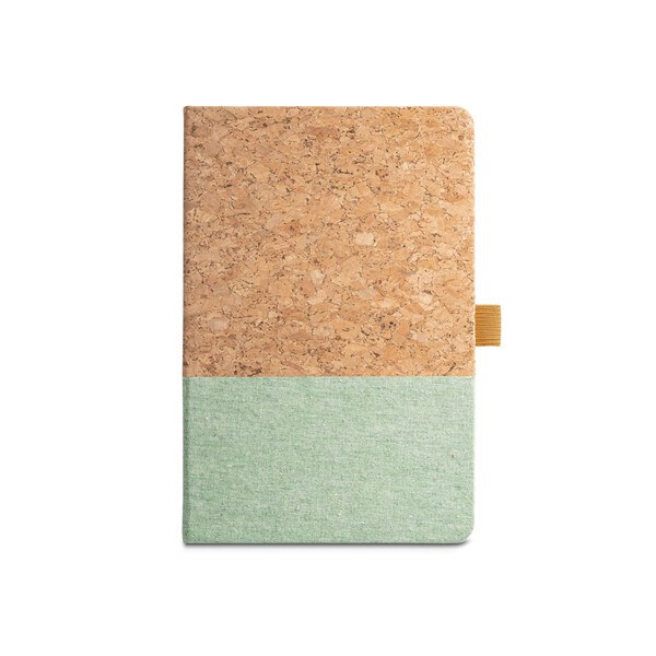 A5 notebook in cork and linen with lined sheets - Egotier 93277