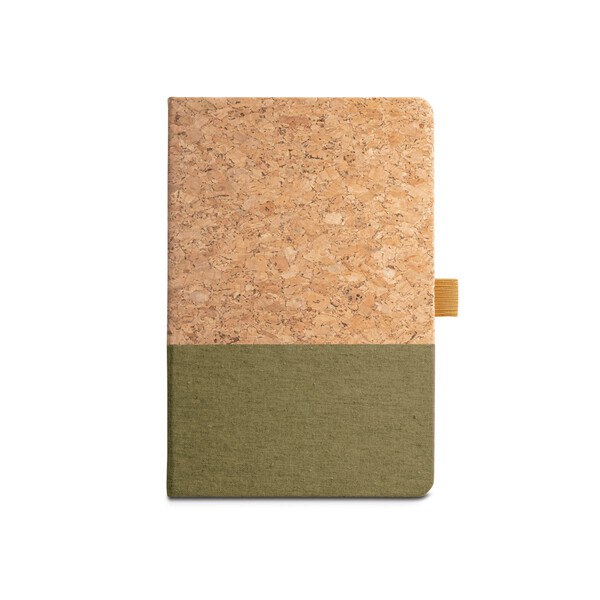 A5 notebook in cork and linen with lined sheets - Egotier 93277