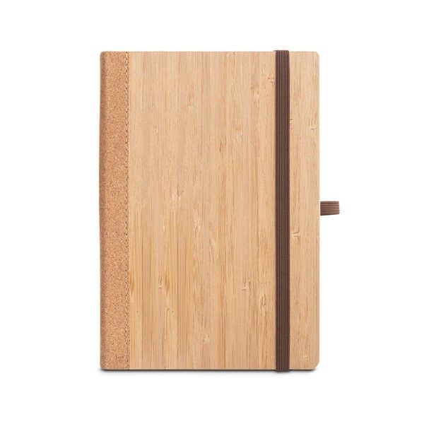 A5 notebook in bamboo and cork sheets with lined sheets - Egotier 93281