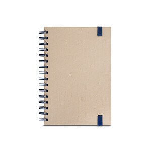 A5 notebook with rings, hard cover, made of sugar cane paper (80% sugar cane) with plain pages - Egotier 93287
