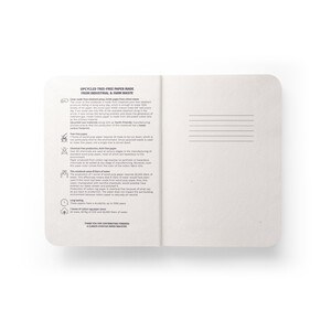 A5 notepad with semi-rigid cover made from organic elephant matter (80%) - Egotier 93288