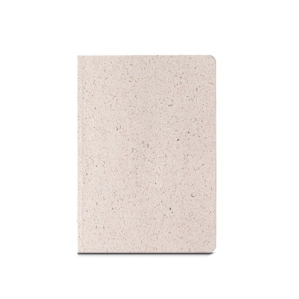 A5 notepad with semi-rigid cover made from organic elephant matter (80%) - Egotier 93288