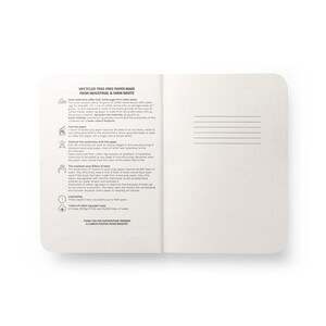 A5 notepad with semi-rigid cover made from coffee husk waste (65%) - Egotier 93289