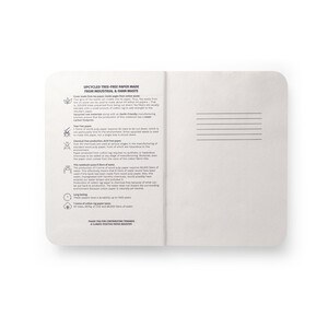 A5 notepad with semi-rigid cover made from tea leafs waste (65%) - Egotier 93290