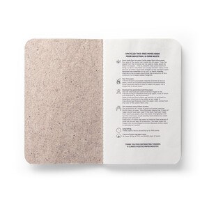 A6 notepad with flexible cover made from tea leafs waste (65%) - Egotier 93293