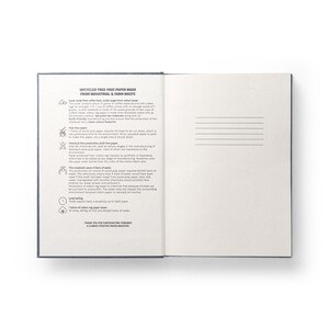 A5 notepad with hard cover made from coffee husk waste (65%) - Egotier 93295