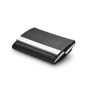 Double card holder in metal and PU - Egotier 93318