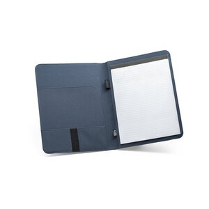 A4 folder in recycled polyester (100% rPET) 300D with elastic closure - Egotier 93580