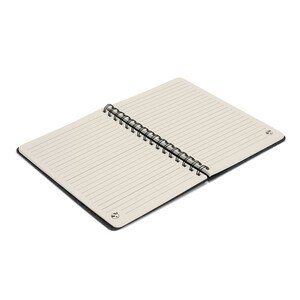 A5 notebook with semi-hard cover in recycled felt (100% rPET) with rings and lined pages - Egotier 93635