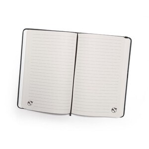 A5 hardcover notebook in PU (35% recycled) with lined pages 100% recycled - Egotier 93637