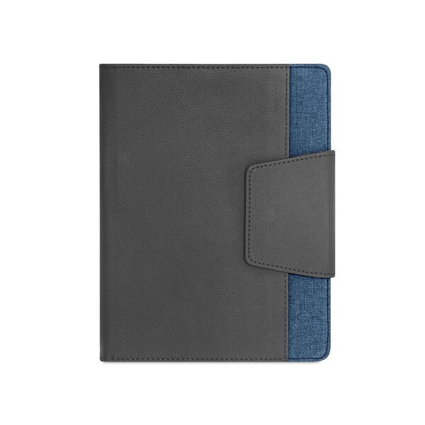 PU and polyester fabric cover with A5 notebook with plain pages - Egotier 93788