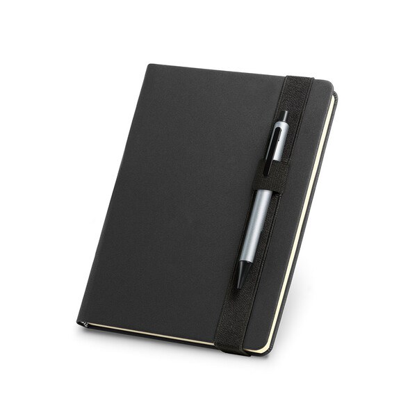 A5 notepad in PU with smooth ivory-colored sheets - Egotier 93789