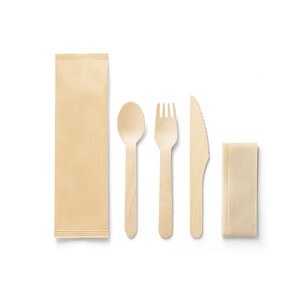 Wooden cutlery set - Egotier 94077