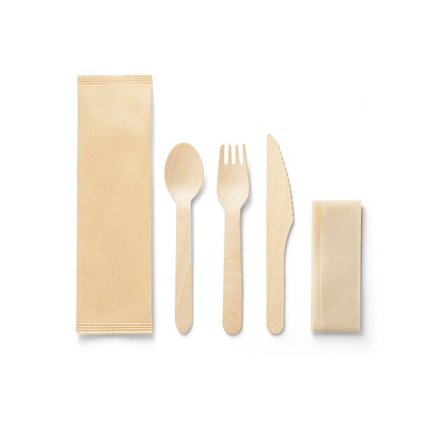 Wooden cutlery set - Egotier 94077