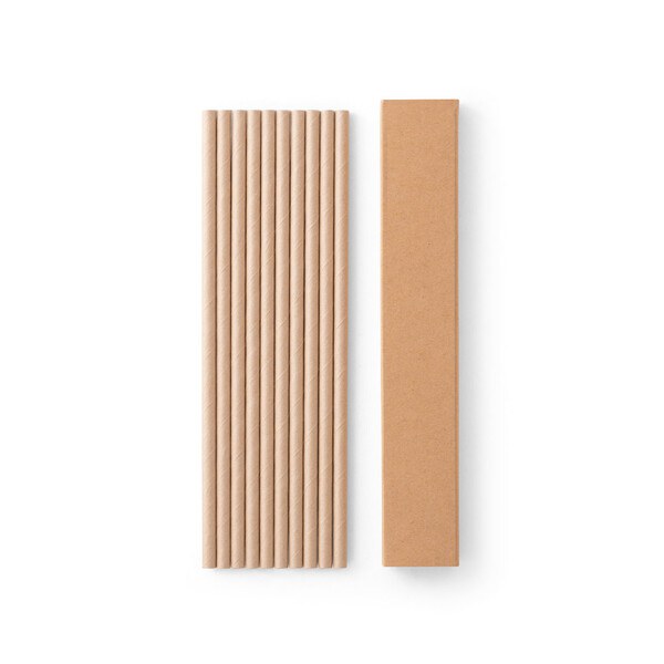 Set of 10 kraft paper straws - Egotier 94098