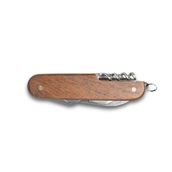 Multifunction pocket knife in stainless steel and wood - Egotier 94159