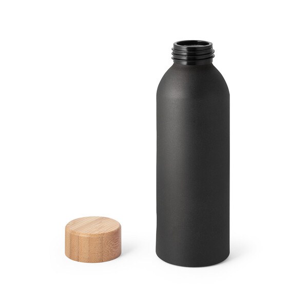 Aluminium bottle with bamboo lid 550 mL - Egotier 94250