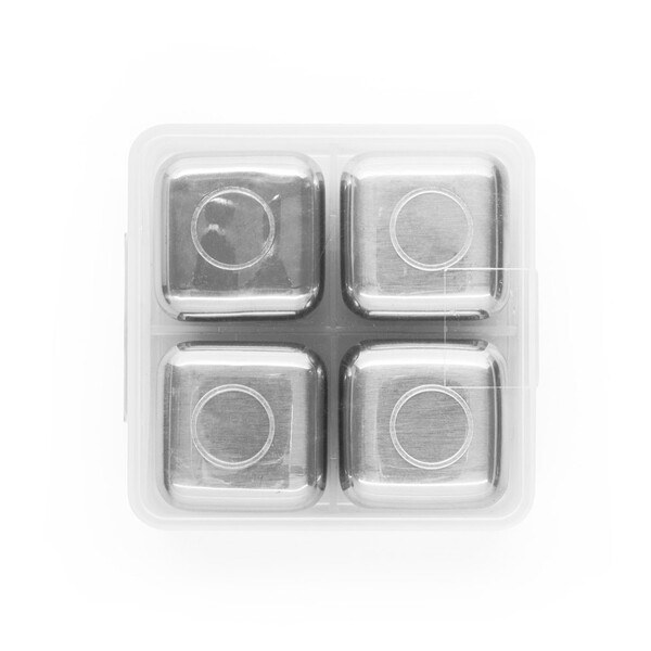 Set of reusable stainless steel ice cubes - Egotier 94252