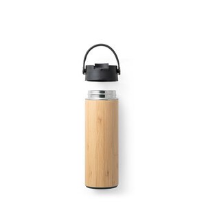 Thermos bottle in bamboo, stainless steel and PP 440 mL - Egotier 94257
