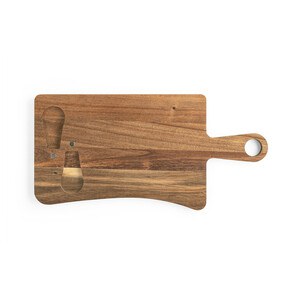 Acacia wood cheese board with handle - Egotier 94293