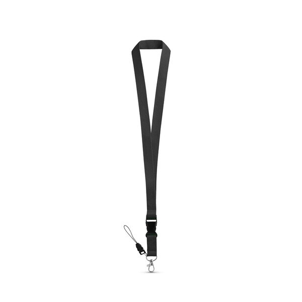Polyester lanyard with metal carabiner - Egotier 94401