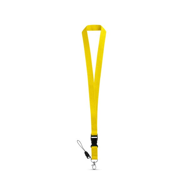 Polyester lanyard with metal carabiner - Egotier 94401