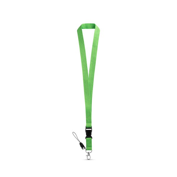Polyester lanyard with metal carabiner - Egotier 94401