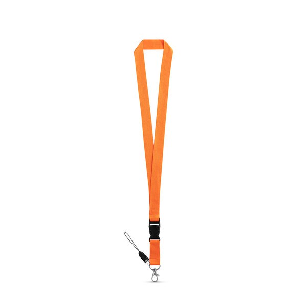 Polyester lanyard with metal carabiner - Egotier 94401
