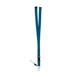 Polyester lanyard with metal carabiner - Egotier 94402