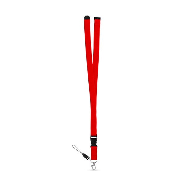 Polyester lanyard with metal carabiner - Egotier 94402