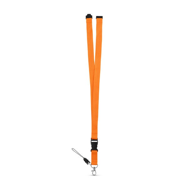 Polyester lanyard with metal carabiner - Egotier 94402