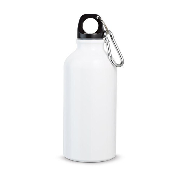 Aluminium sports bottle with carabiner 400 mL - Egotier 94601
