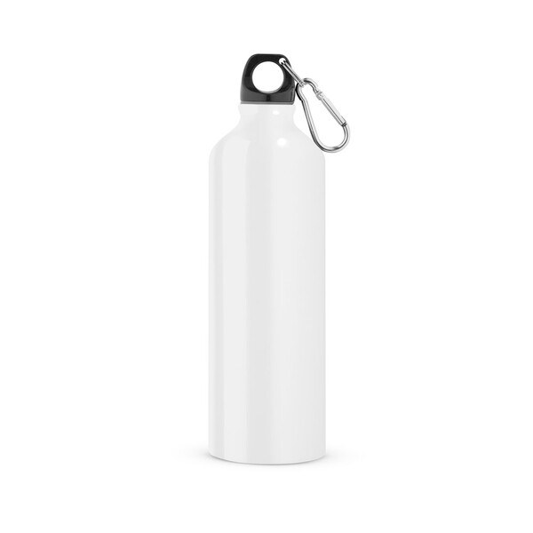 Aluminium sports bottle with carabiner 800 mL - Egotier 94688