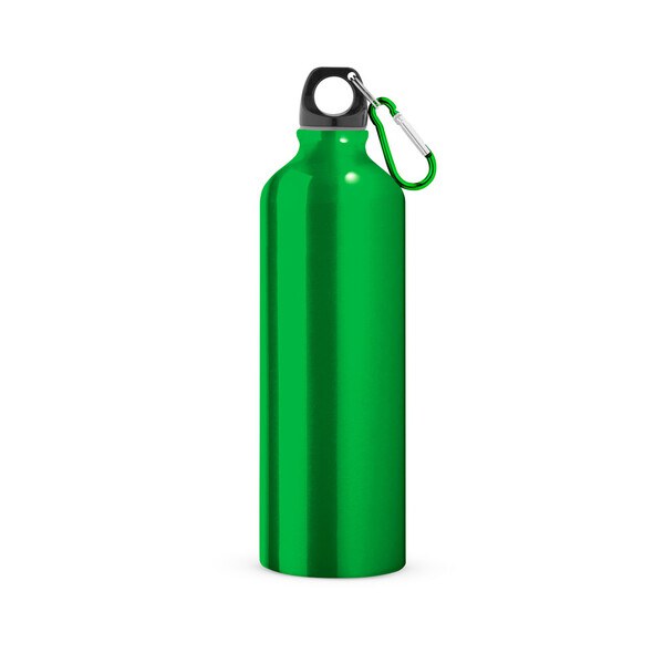 Aluminium sports bottle with carabiner 800 mL - Egotier 94688