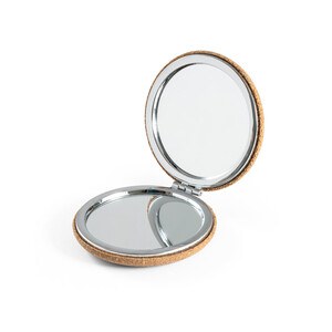 Folding cosmetic mirror in cork - Egotier 94898