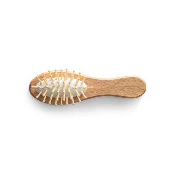 Wooden hairbrush with round bamboo bristles - Egotier 95055