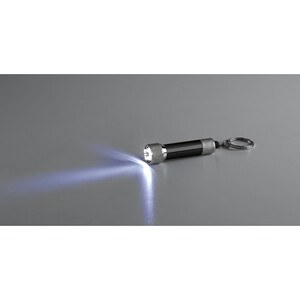 Aluminium keyring (92% recycled) with 3-light LED torch - Egotier 95092