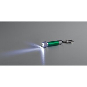 Aluminium keyring (92% recycled) with 3-light LED torch - Egotier 95092