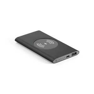 Power bank 4.000 mAh with 5W wireless charger in recycled aluminium (100% rAL) - Egotier 97078
