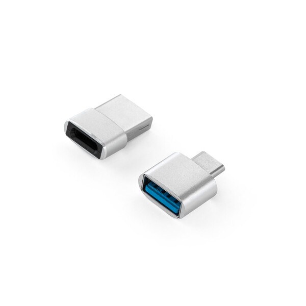 Set of 2 aluminium USB-A / USB-C adapters - Egotier 97090