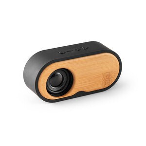 Portable 3W speaker with 5h battery life made from bamboo and recycled ABS (100% rABS) - Egotier 97095