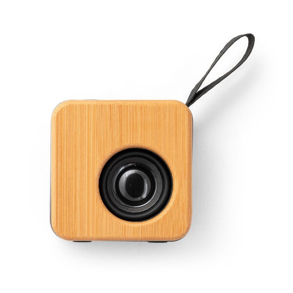 Portable 3W speaker with 4h battery life in bamboo and recycled ABS (100% rABS) - Egotier 97098