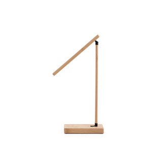 Folding desk lamp with 15W superfast wireless charger in bamboo - Egotier 97122