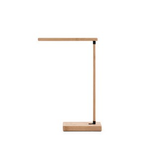 Folding desk lamp with 15W superfast wireless charger in bamboo - Egotier 97122